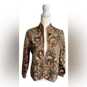 Reversible quilted paisley jacket